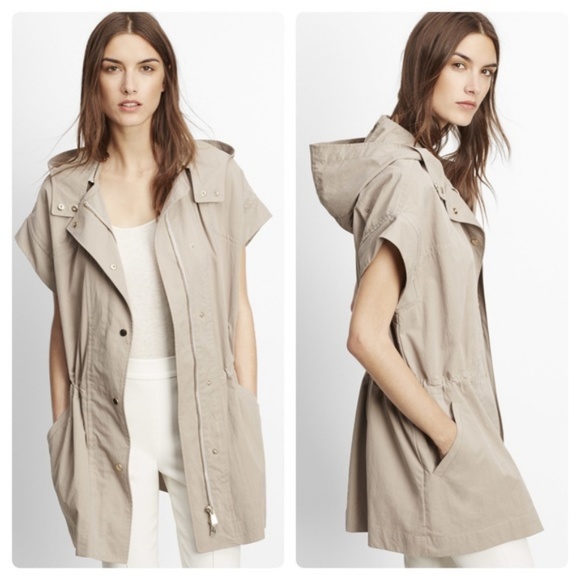 sleeveless anorak jacket